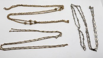Lot Of 3, Long Vintage Costume Necklaces