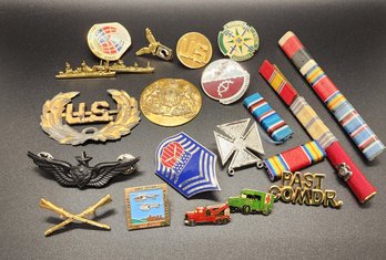 Vintage Lot Of Military Pins