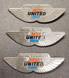 Lot Of 3 Vintage United Airlines Future Stewardess Pins