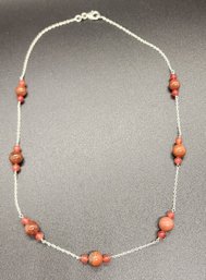 Red Jasper, Red Agate Necklace In Sterling