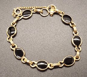 Vintage Black & Gold Tone Bracelet