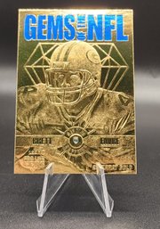 1997 23kt Gold Brett Favre Football Card With Genuine Sapphire