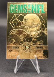 1997 23kt Gold Terry Glenn Football Card With Genuine Emerald