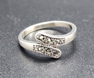 Vintage Marcasite Ring In Sterling Silver