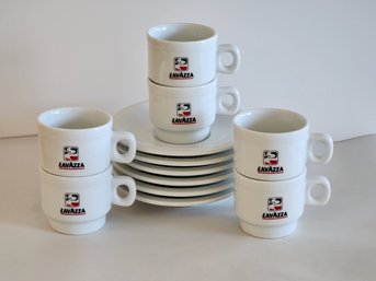 Lavazza Espresso Cups And Saucers (6)
