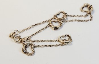 Sterling Silver Heart Chain Link Anklet