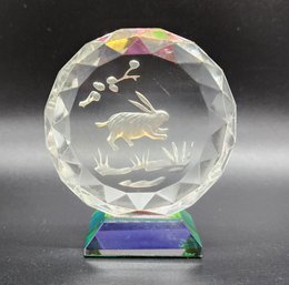 Beautiful Vintage Crystal Rabbit Figure