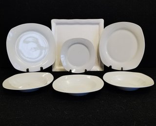 Winter Frost White Ceramic Dinner Separates - 7 Pieces