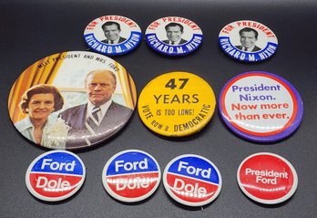 Lot Of Vintage Political Pin Buttons