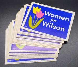 18 Vintage 'women For Wilson' Political Stickers