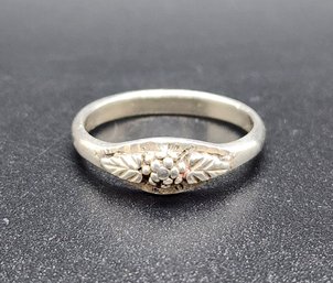 Vintage Sterling Silver Floral Ring