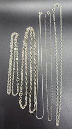 Lot Of 5 Vintage Silvertone Chains