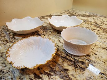 Four LENOX Porcelain Small Candy Dishes Bowls