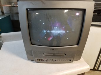 Small Vintage Color TV With DVD Player