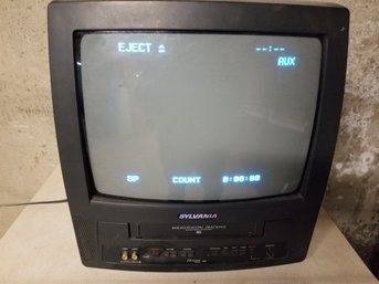 Small Color TV With VHS VCR Player