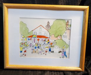 Original Framed Watercolor Painting Signed Knapp