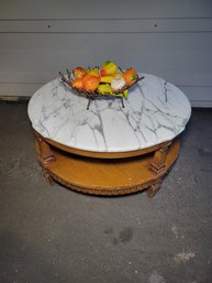 MCM Marble Top Coffee Table.  This Mid Century Modern Has Been In The Home Since New.  - - - - - - - - Loc: G