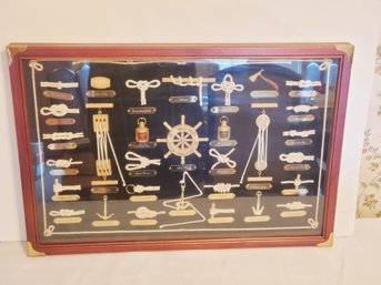 Framed Nautical Knots Shadow Box Wall Art