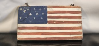 Wooden Flag Wall Hanging