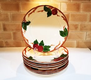 Vintage Red Apple Franciscan Earthenware 10.5' Dinner Plates - 8 Pieces