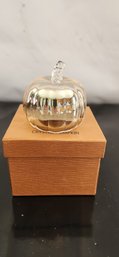 Amber Shimmer Crystal Pumpkin Paperweight