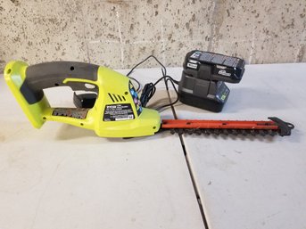 Ryobi P2900 Shear Shrubber Battery Operated  Hedge Trimmer With Battery & Charger