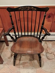 Classic Signed Genuine Hitchcock Decorated Arm Chair