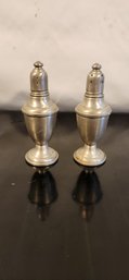 Vintage Pewter Salt And Pepper Shakers