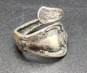 Vintage W.M. Rogers Folk Art  Spoon Ring