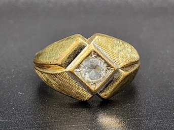 Vintage 18kt H.G.E. CZ Ring