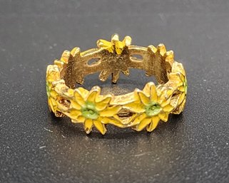 Vintage Floral Band Ring