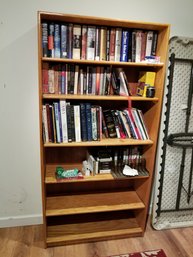 6 Shelf Wood Book Case With Contents - 6'x3'x12'D