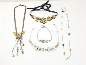 Pretty Ornate Colorful Necklaces Costume Jewelry