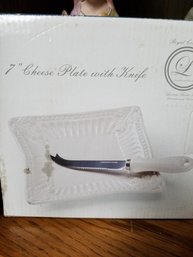 7' Cheese Plate W/knife - Brand New In Box