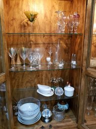 Contents Of 'middle' Of China Cabinet - 4 Shelves