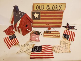 Cute Country Primitive USA Patriotic American Flag Themed Assortment