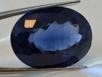 Beautiful 31.80 Carat Natural Oval Madagascar Blue Sapphire 22.87mm X 17.06mm X 9.21mm