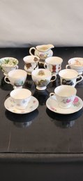 Collection Of Vintage Bone China Tea Cups, Etc