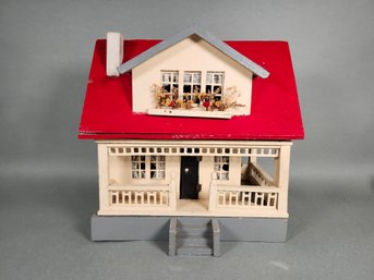 Vintage Quaint Wooden Dollhouse