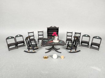 Vintage Resin Dollhouse Dining Set