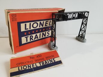 1952 Lionel Operating Signal Bridge 450 - In Original Box