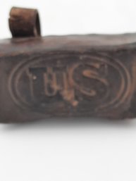 U.S. Leather Military Cartridge Box- Marked Rock Island Arsenal And Dated 1908