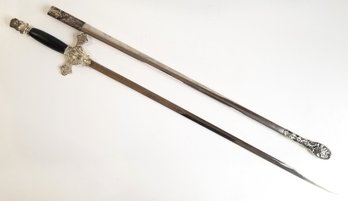 Vintage T.C. Gleason Knights Of Columbus Presentation Sword With Sheath
