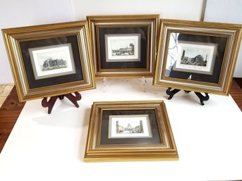 Lovely Set Of 4 Ethan Allen Home Collection Framed Artwork