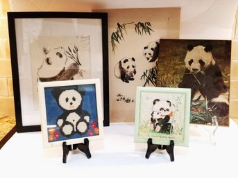 Cute Lot Of Mixed Panda Bear Wall Decor