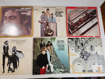 Vintage Vinly LP Records - The Beatles, Jim Croce, The Rolling Stones, Fleetwood Mac Stevie Nicks