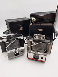 2 Polaroid 220 Land Cameras With Cases