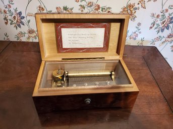 Vintage Swiss Reuge Burlwood Music Box