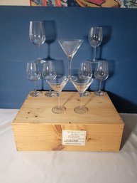 Wine And Martini Group With The French Wine Box. This Will Be All Boxed Up For You. - - - - - - - - - Loc: Box