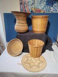 Wicker Basket Collection.  All That You See.  This Will Be All Boxed Up For You.